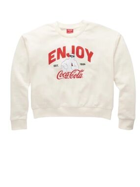 100% cotton Coca Cola crewneck sweater embroidered size medium